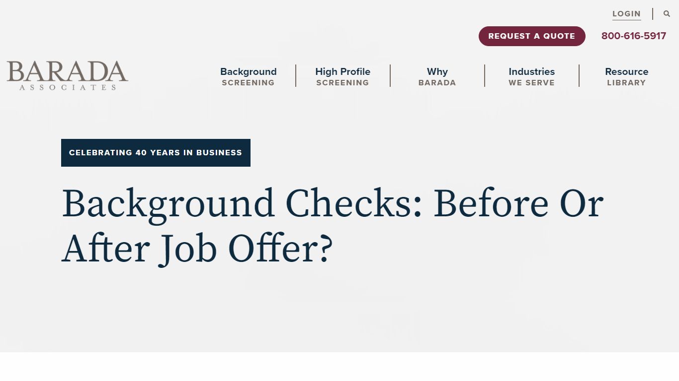 Background Checks: Before Or After Job Offer? - Barada Associates