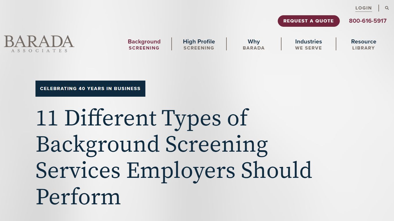 Background Screening Services | Barada Associates